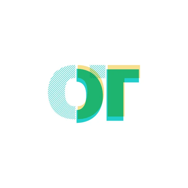 Letras conjuntas logotipo Ot — Vetor de Stock