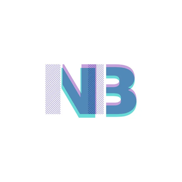 Логотип спільних літер Nb — стоковий вектор