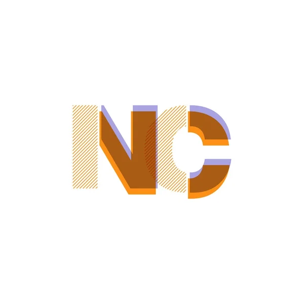 Společné logo dopisy Nc — Stockový vektor