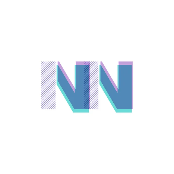 Gezamenlijke brieven logo Nn — Stockvector