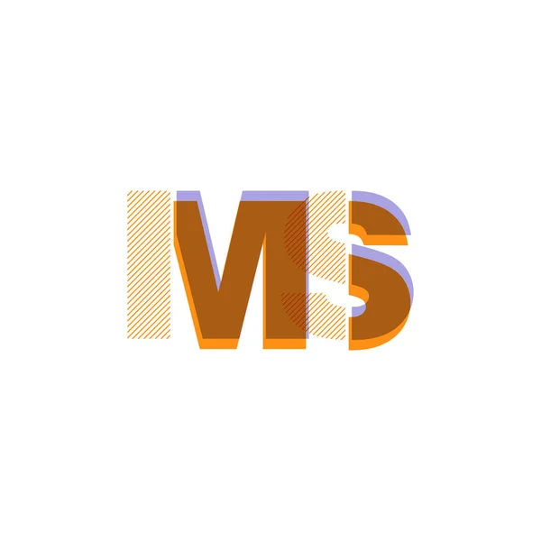 Letras conjuntas logo Ms — Archivo Imágenes Vectoriales