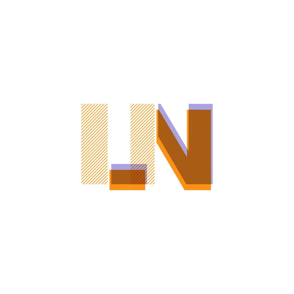 联合字母徽标 Ln — 图库矢量图片