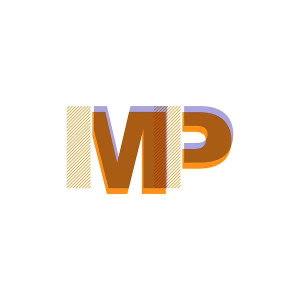 Gezamenlijke brieven logo Mp — Stockvector