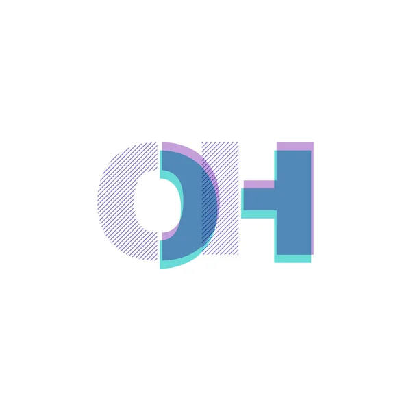 Letras conjuntas logotipo Oh — Vetor de Stock