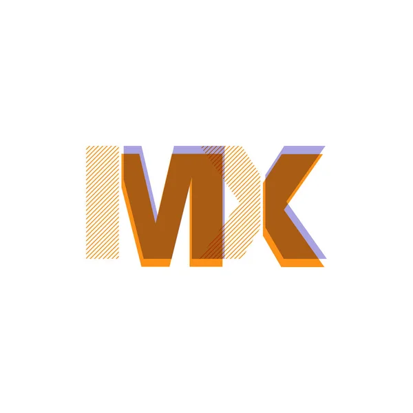 Společné logo dopisy Mx — Stockový vektor