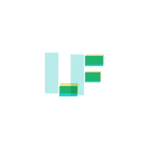 Letras conjuntas logotipo Lf —  Vetores de Stock