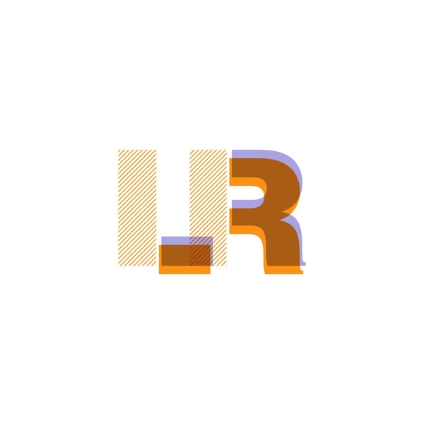 Letras conjuntas logotipo Lr — Vetor de Stock