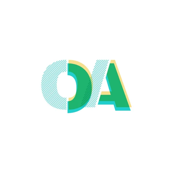 Gemeinsame Buchstaben Logo oa — Stockvektor