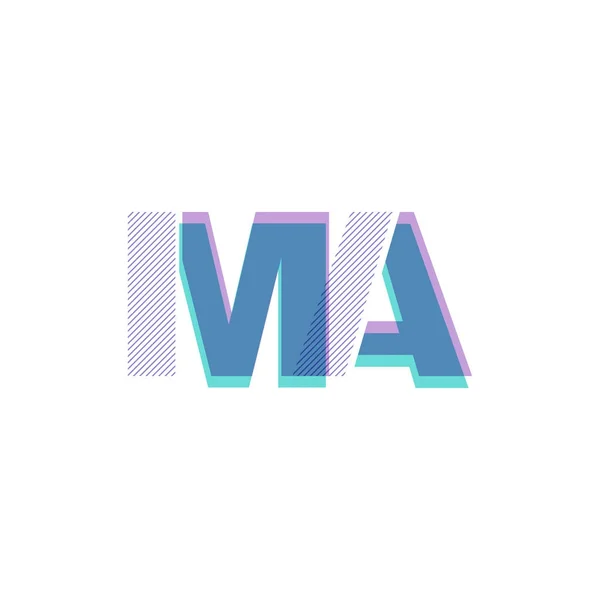 Gezamenlijke brieven logo Ma — Stockvector