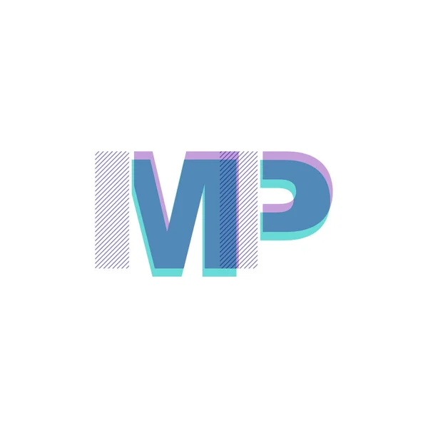 Společné logo písmena Mp — Stockový vektor