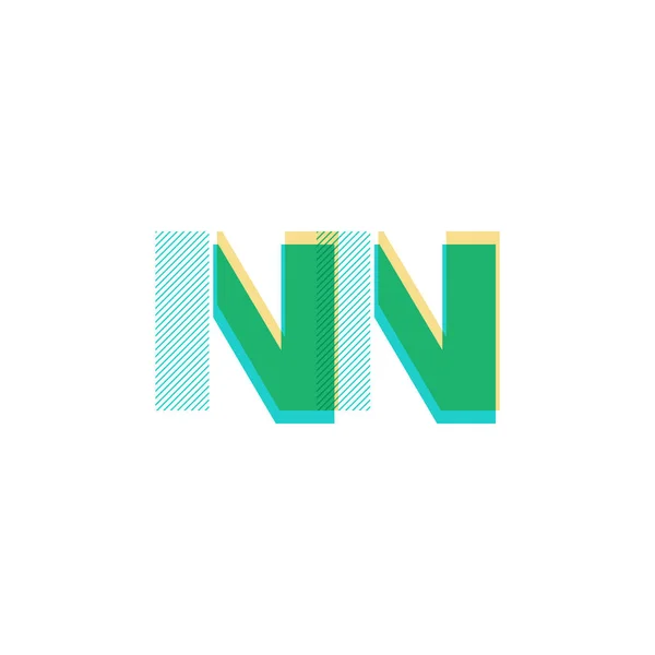 Společné logo písmena Nn — Stockový vektor