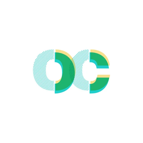 Gemeinsame Buchstaben Logo oc — Stockvektor