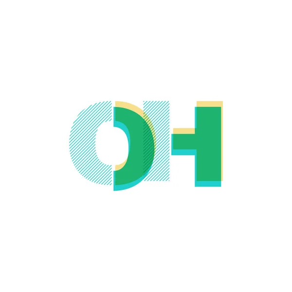 Ortak harf logo Oh — Stok Vektör