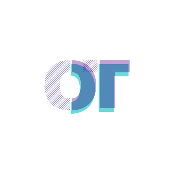 Gemensamma bokstäver logotyp Ot — Stock vektor