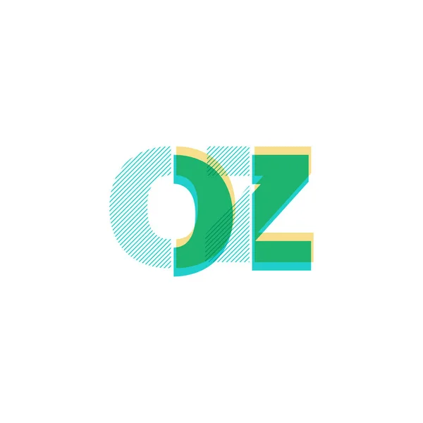 Gemensamma bokstäver logotyp Oz — Stock vektor