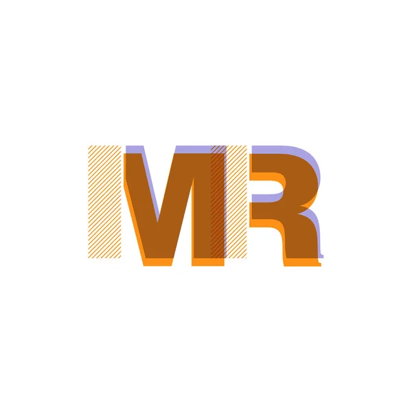Lettere congiunte logo Mr — Vettoriale Stock