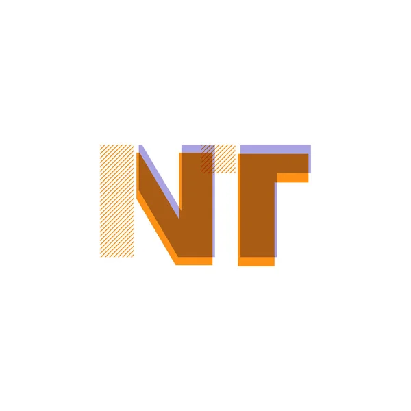Gemeinsame Buchstaben Logo nt — Stockvektor