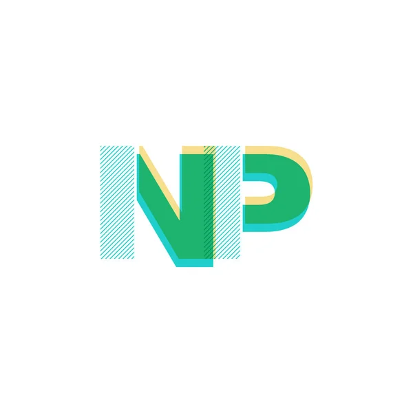 Společné logo dopisy Np — Stockový vektor