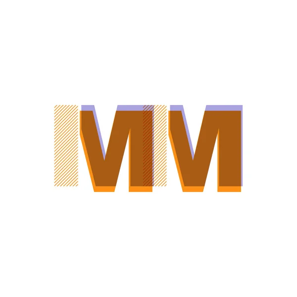 Logo lettere congiunte Mm — Vettoriale Stock