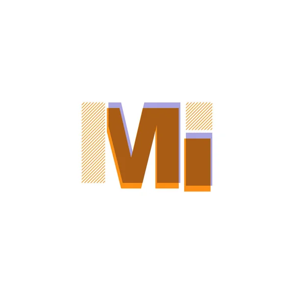 Lettres communes logo Mi — Image vectorielle