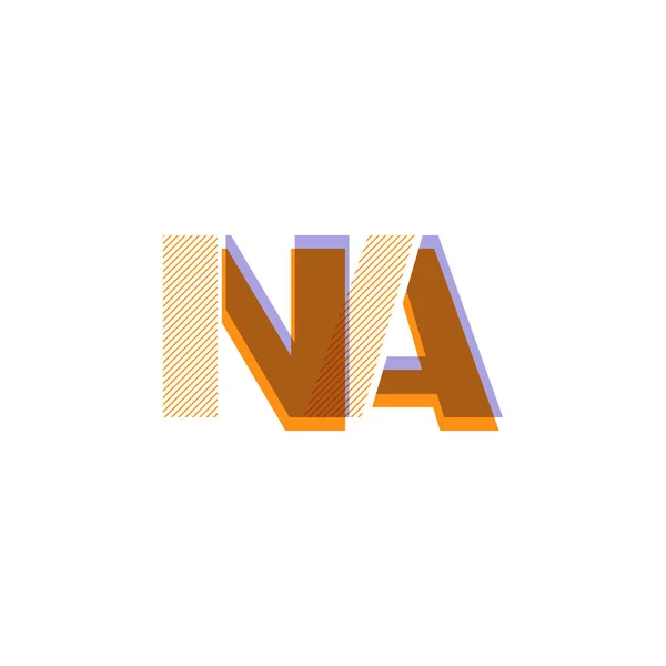 Letras conjuntas logo NA — Vector de stock