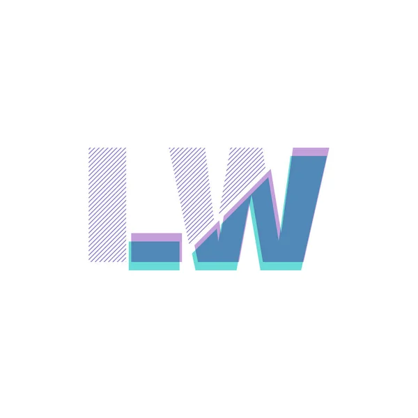 Lettres communes logo lW — Image vectorielle