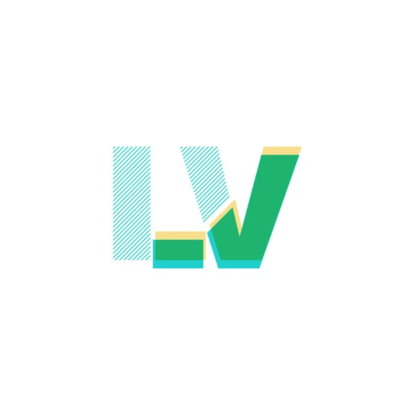 Lettere congiunte logo lV — Vettoriale Stock