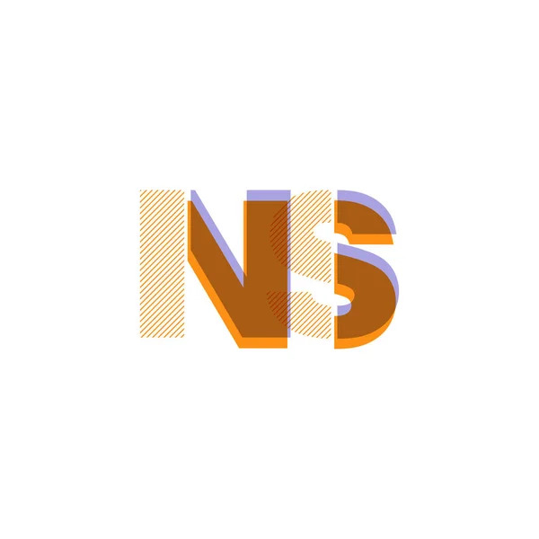 Společné logo dopisy Ns — Stockový vektor