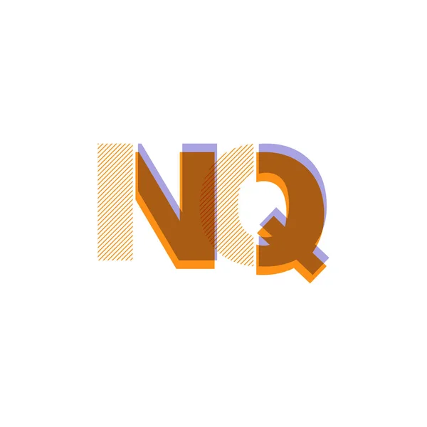 Letras conjuntas logotipo Nq — Vetor de Stock