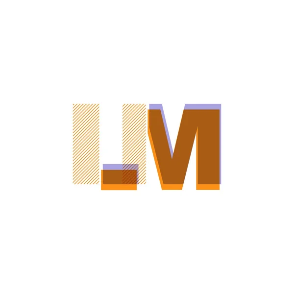 Společné logo dopisy Lm — Stockový vektor