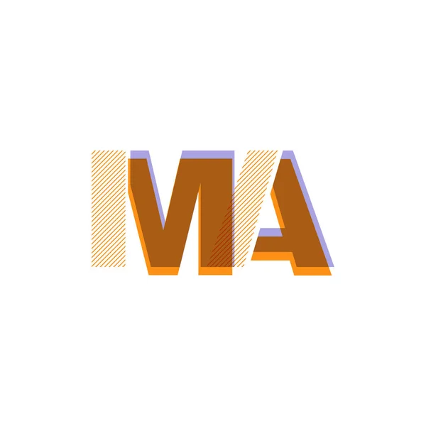 Letras conjuntas logotipo Ma —  Vetores de Stock