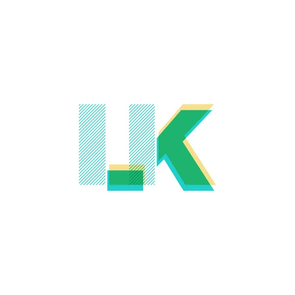 Letras conjuntas logo Lk — Archivo Imágenes Vectoriales
