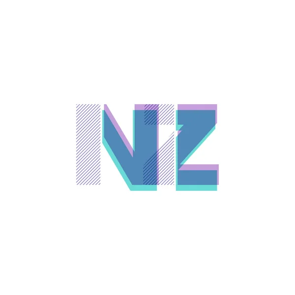 Lettere congiunte logo Nz — Vettoriale Stock