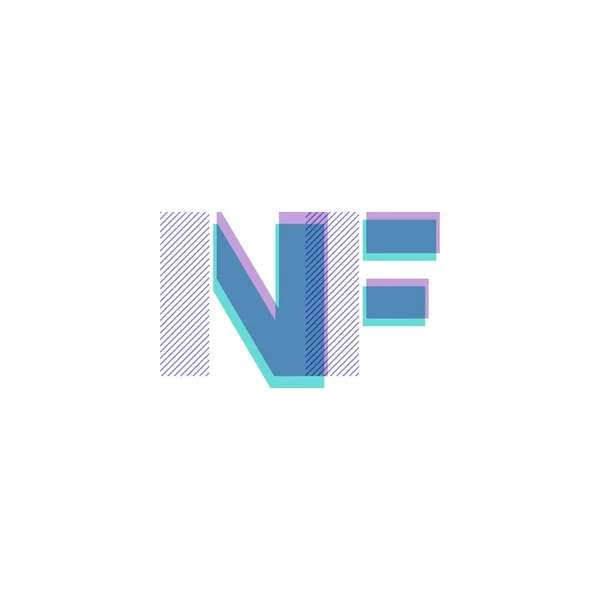 Lettere congiunte logo Nf — Vettoriale Stock