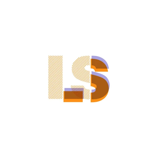 Gezamenlijke brieven logo Ls — Stockvector