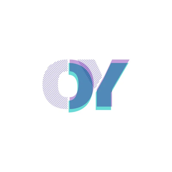 Gemensamma bokstäver logotyp Oy — Stock vektor