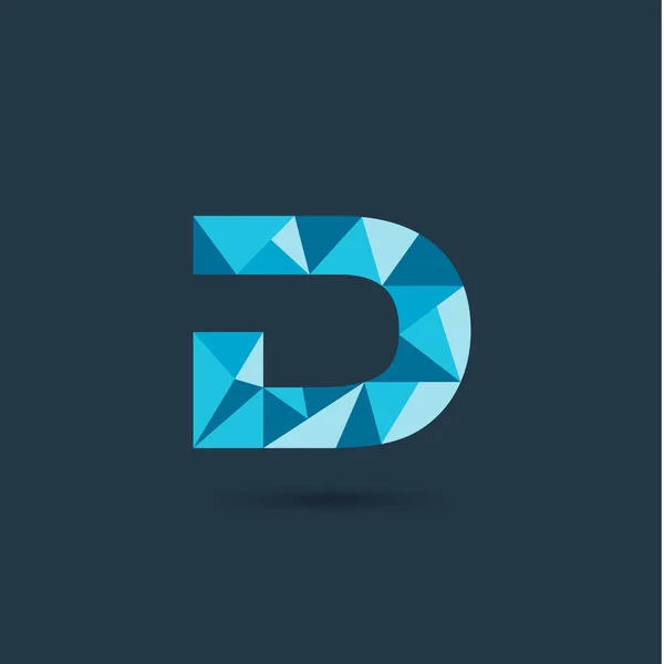 Vektor Illustration Design Des Polygon Buchstabe Logo — Stockvektor