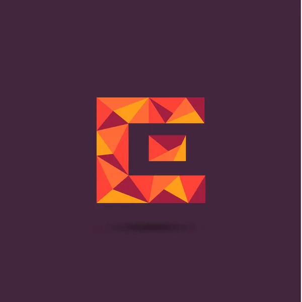 Vektör Çizim Tasarım Çokgen Mektup Logo — Stok Vektör