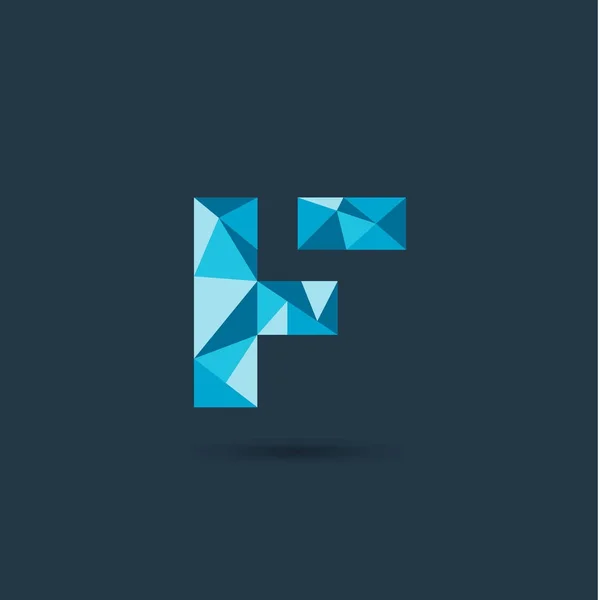 Vektor Illustration Utformningen Polygon Brev Logotyp — Stock vektor