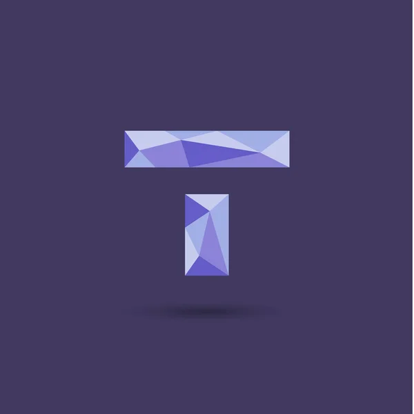 Vector Illustration Design Polygon Letter Logo — Stock Vector