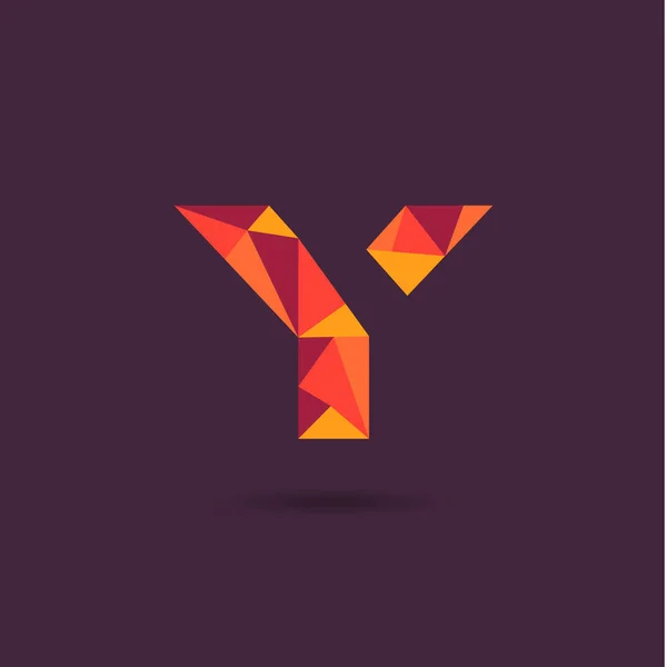 Diseño Ilustración Vectorial Del Logotipo Letra Del Polígono — Vector de stock