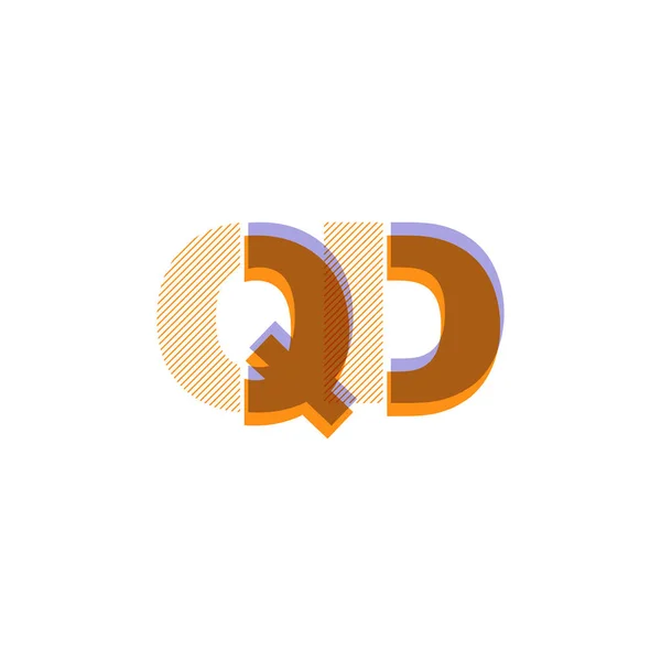 Qd는 로고의 일러스트 디자인 — 스톡 벡터