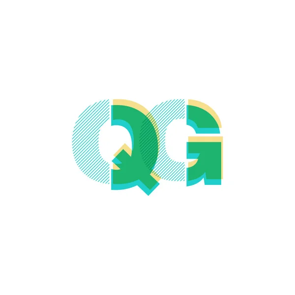 Illustration Vectorielle Lettres Communes Multicolores Logo — Image vectorielle