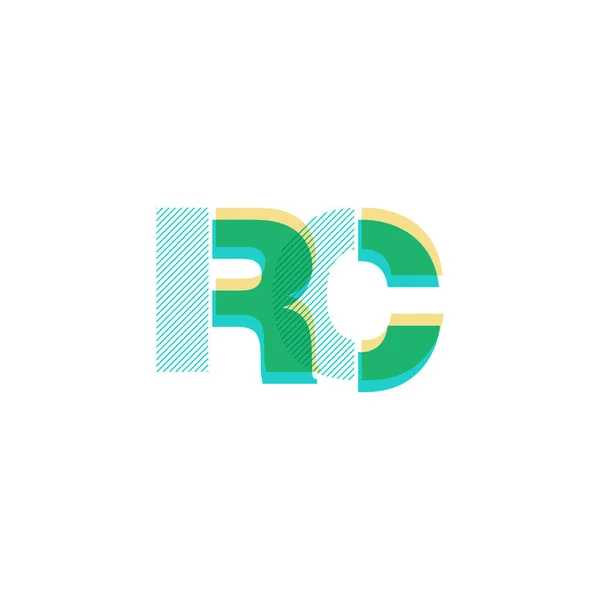 マルチカラー共同手紙 ロゴのベクター イラスト デザイン — ストックベクタ