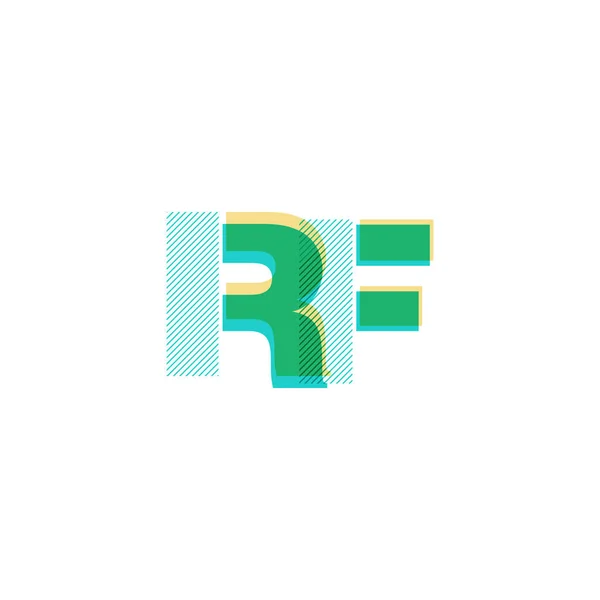 Diseño Ilustración Vectorial Letras Conjuntas Multicolores Logotipo — Vector de stock