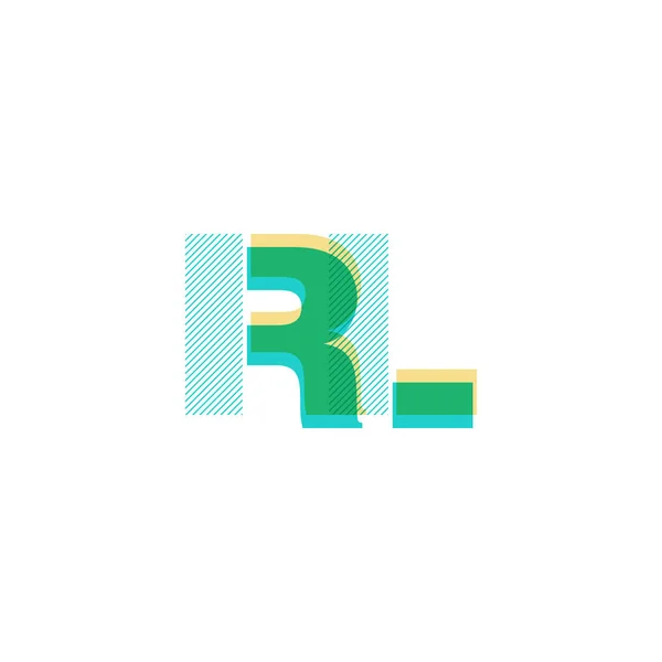Illustration Vectorielle Des Lettres Communes Multicolores Logo — Image vectorielle