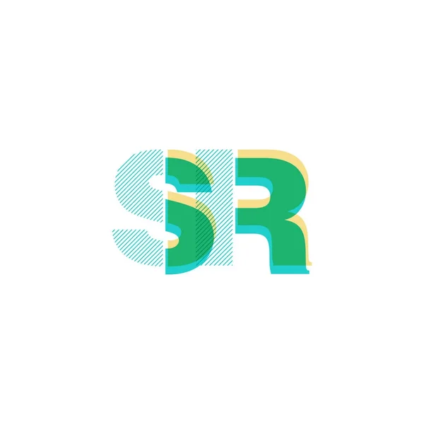 Vector Illustration Design Multicolour Joint Letters Logo — Stock Vector