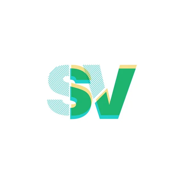 Diseño Ilustración Vectorial Letras Conjuntas Multicolores Logotipo — Vector de stock