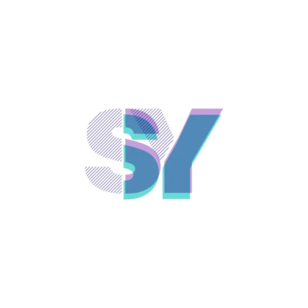 Vektor Illustration Design Flerfärgad Gemensamma Bokstäver Logotyp — Stock vektor