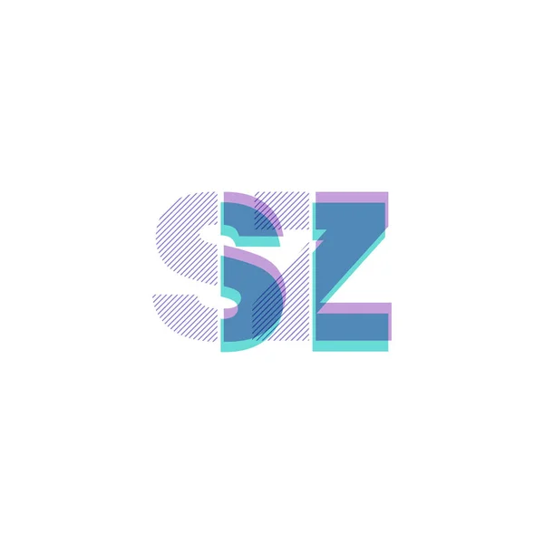 Vector Illustration Design Multicolour Joint Letters Logo — Stock Vector
